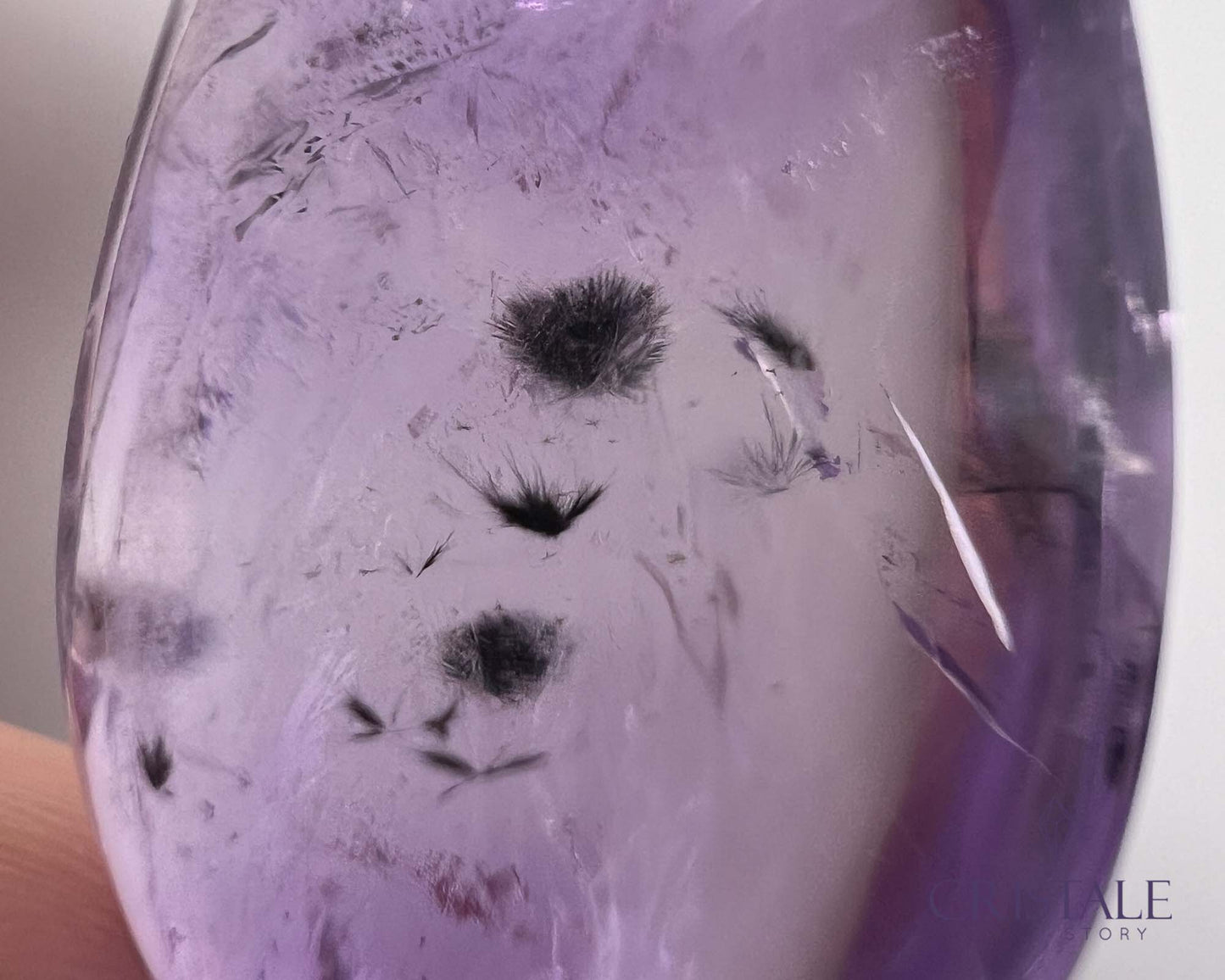 Amethyst with Hollandite Teardrop | 46PB