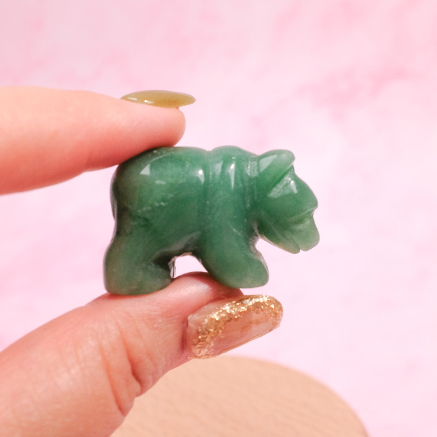 Green Aventurine Bear Carving