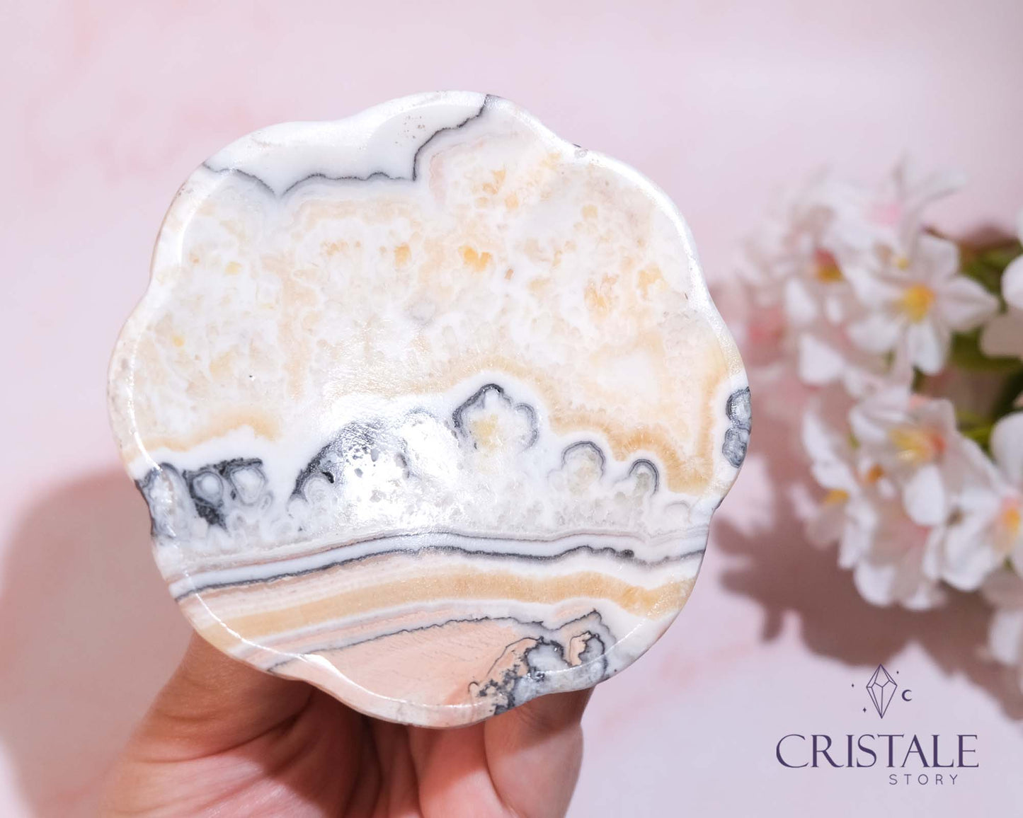 Mexican Onyx Flower Dish