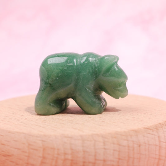 Green Aventurine Bear Carving