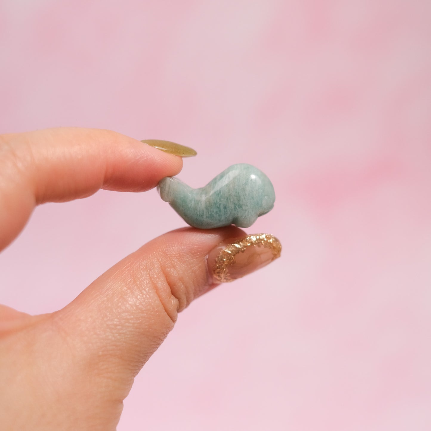 Amazonite Mini Whale Carving
