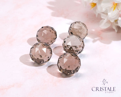 Smoky Quartz Faceted Sphere